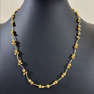 Premier Designs PLAYFUL Retired Vintage Gold Tone Necklace